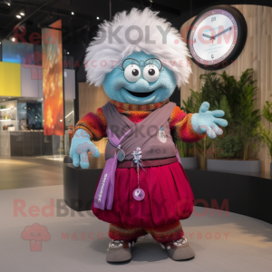 nan Aglet mascot costume character dressed with a Maxi Skirt and Digital watches