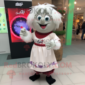 nan Aglet mascot costume character dressed with a Maxi Skirt and Digital watches