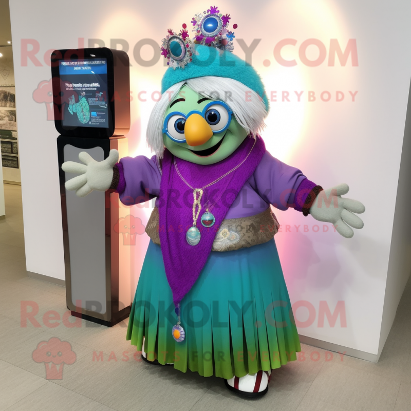nan Aglet mascot costume character dressed with a Maxi Skirt and Digital watches nan Aglet mascot costume character dressed with a Maxi Skirt and Digital watches