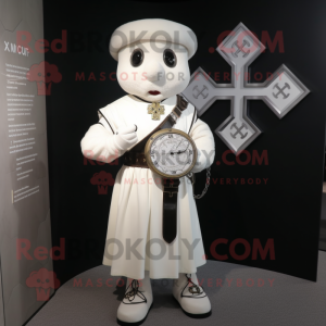 White Celtic Cross maskot...