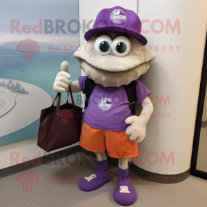 Purple Oyster mascotte...