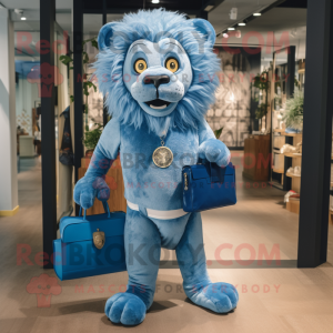 Blue Lion maskot kostume...