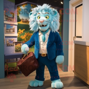 Blue Lion maskot kostume...