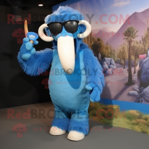 Blaues Mammut Maskottchen...