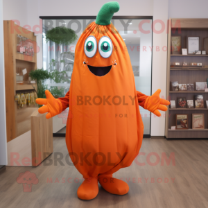 Oransje Zucchini maskot...