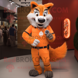 Orange Say Wolf mascotte...