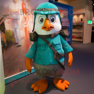 Teal Penguin mascotte...