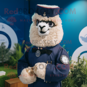 Navy Alpaca mascotte...