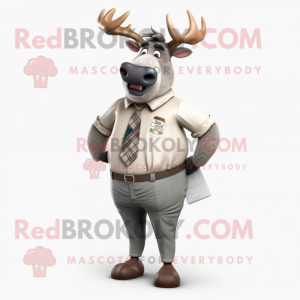 Gray Elk maskot kostume...