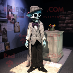 nan Graveyard mascot costume character dressed with a Oxford Shirt and Shawls