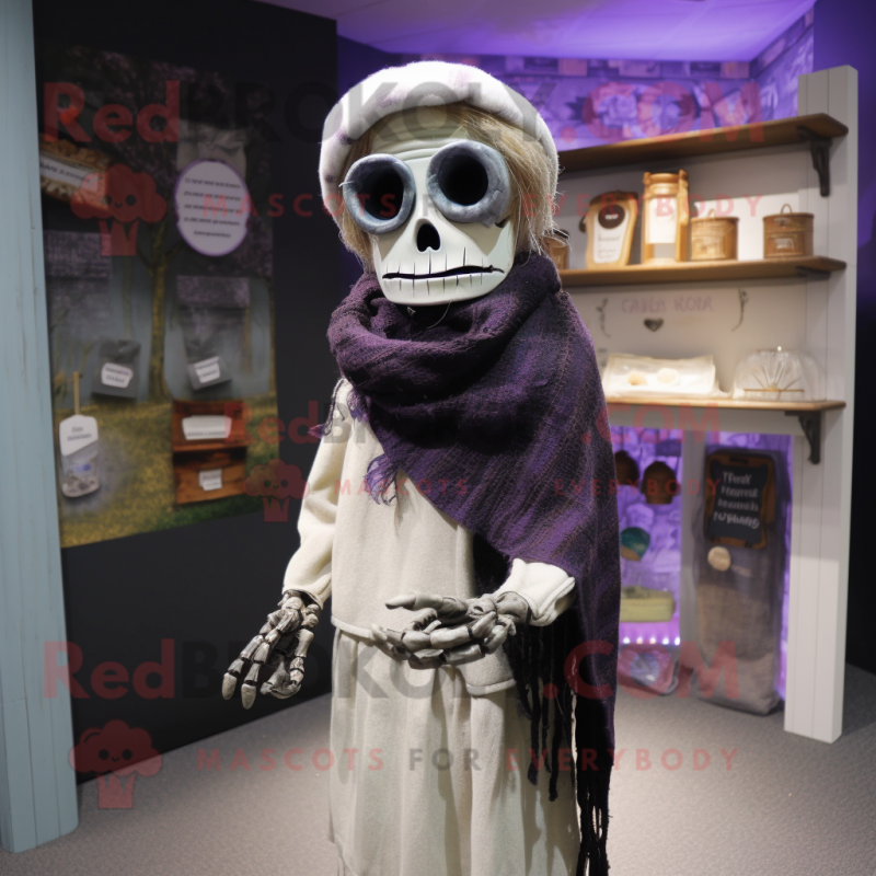 nan Graveyard mascot costume character dressed with a Oxford Shirt and Shawls nan Graveyard mascot costume character dressed with a Oxford Shirt and Shawls
