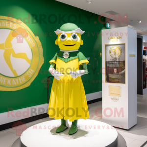 Citrongul irsk flag maskot...