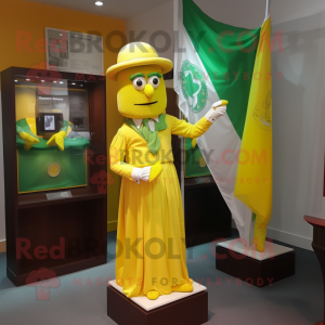 Citrongul irsk flag maskot...