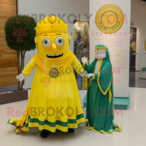 Citrongul irsk flag maskot...