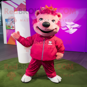 Magenta So maskot kostume...