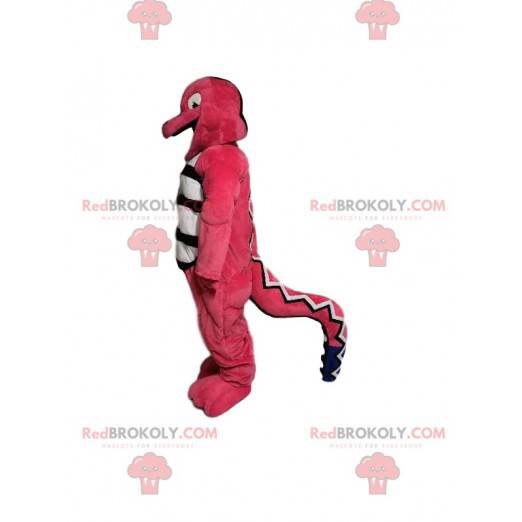 Zábavný maskot růžová ještěrka. Ještěrka - Redbrokoly.com