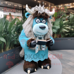 Sky Blue Yak mascotte...