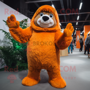 Orange Giant Sloth mascotte...