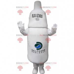 Hvid flaske maskot. Flaske kostume - Redbrokoly.com