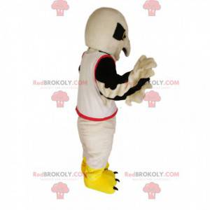 Mascotte d'aigle royal blanc en maillot de supporter -