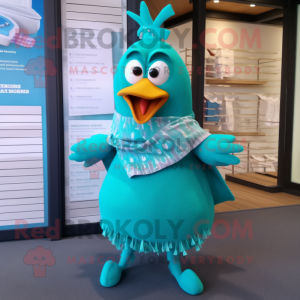 Teal Hens mascotte kostuum...