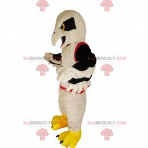 White golden eagle mascot in a supporter jersey - Redbrokoly.com