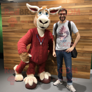 Maroon Goat mascotte...