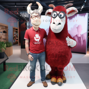 Maroon Goat mascotte...