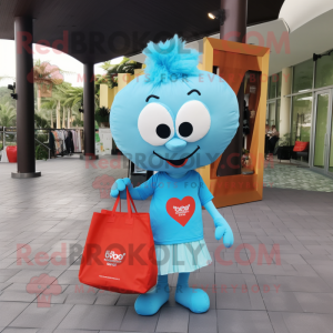 Sky Blue Heart mascotte...