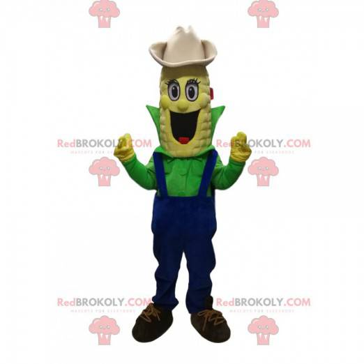 Enthusiastic corn cob mascot with a cowboy hat - Redbrokoly.com