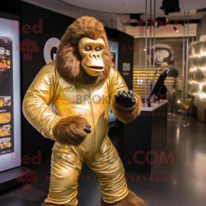 Gouden Gorilla mascotte...