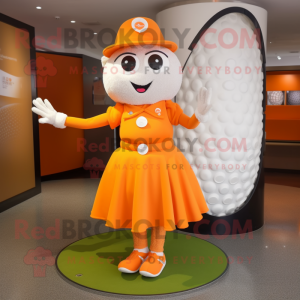 Orange golfbold maskot...