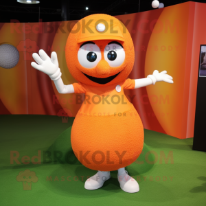 Orange golfbold maskot...