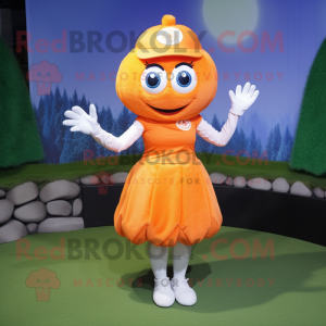 Orange golfbold maskot...