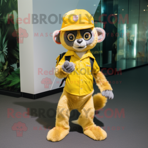 Goldene Lemur Maskottchen...