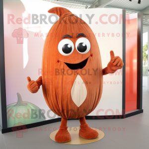 Rust Onion mascot costume character dressed with a Dress Pants and Bracelets