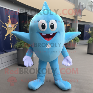 Sky Blue Starfish maskot...