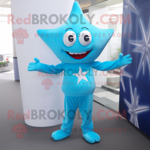 Sky Blue Starfish maskot...