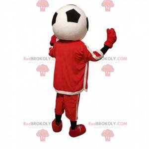 Character mascot with a very smiling soccer ball head! -