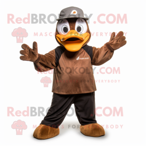 Brown Goose maskot kostym...