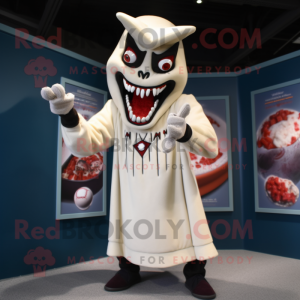 Creme vampyr maskot kostume...