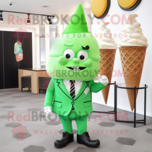 Green Ice Cream Cone...