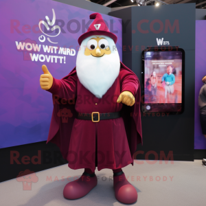 Maroon Wizard maskot drakt...