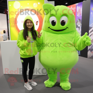 Postava maskota Lime Green...