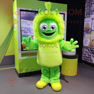 Postava maskota Lime Green...