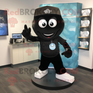 Black Engagement Ring mascot costume character dressed with a Joggers and Ties