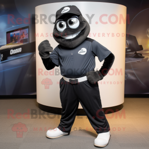 Black Engagement Ring mascot costume character dressed with a Joggers and Ties