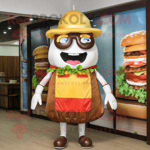  Hamburger maskot kostym...