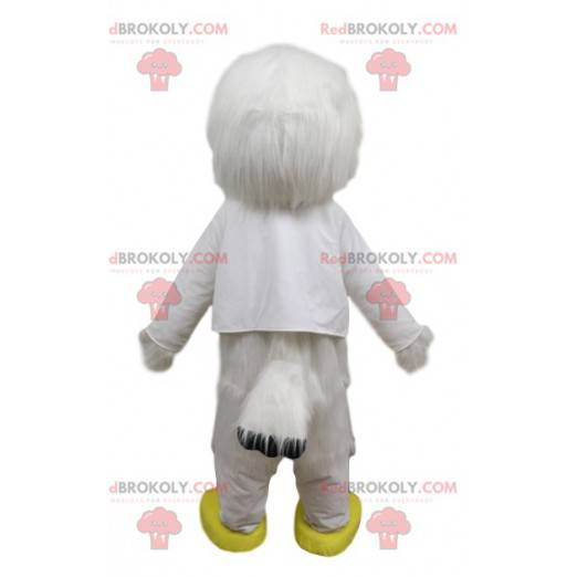 White bird mascot with a funny yellow beak - Redbrokoly.com