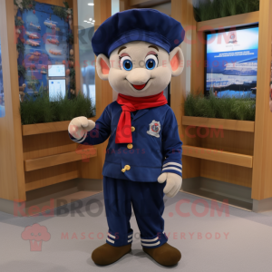 Navy Elf maskot kostume...